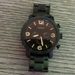Fossil JR1356 Men's Nate Stainless Steel Quartz Chronograph Watch